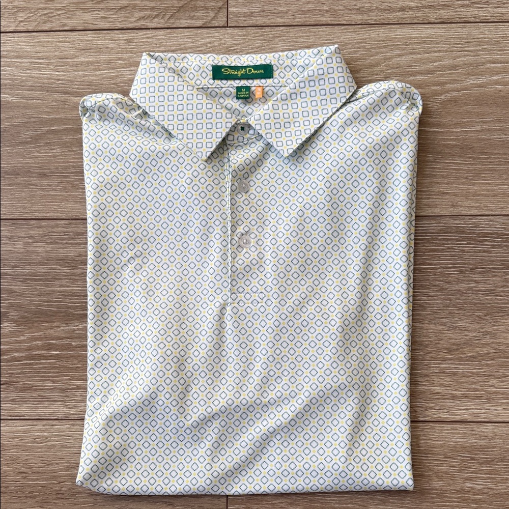 Straight Down Men's Golf Shirt size m
